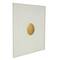 40" White & Gold Metal Geometric Wall Decor with Wavy Pattern